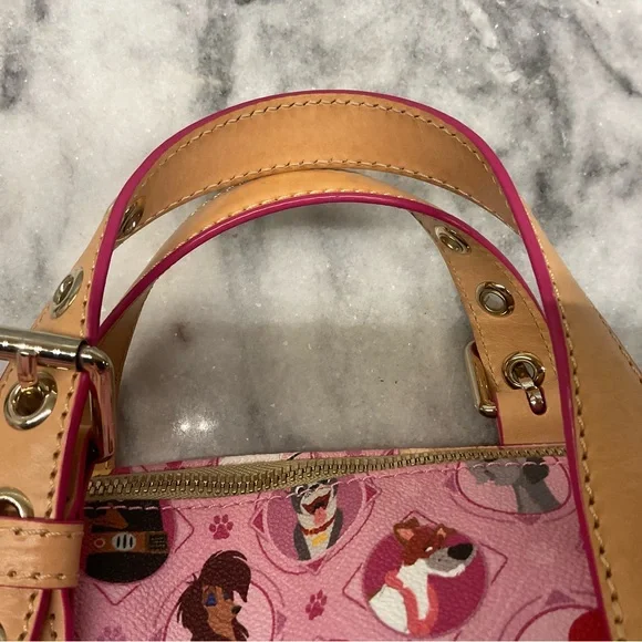 Dooney & Bourke Pink Disney dogs satchel - Picture 6 of 10